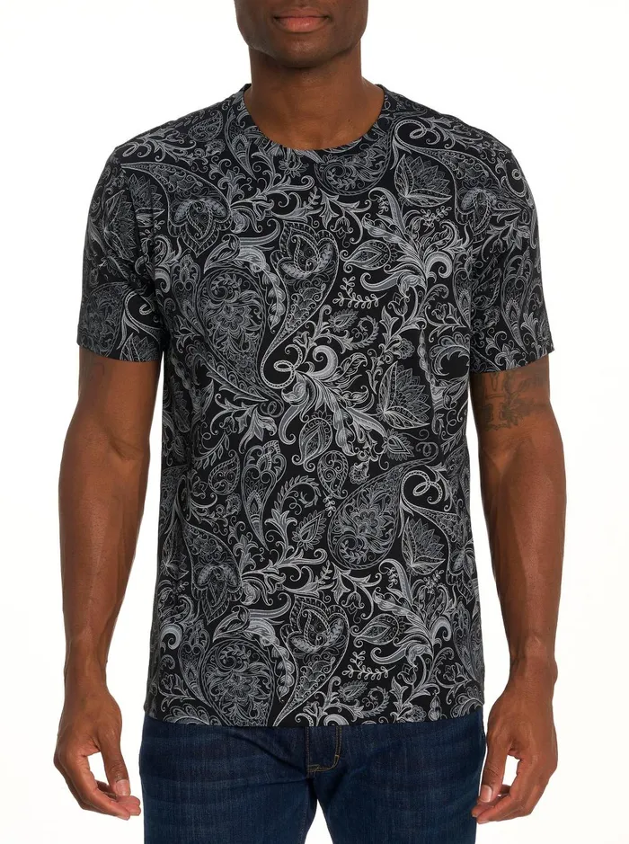Men Polos and TShirts Robert Graham SWANSON TSHIRT Black