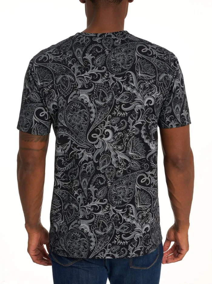 Men Polos and TShirts Robert Graham SWANSON TSHIRT Black