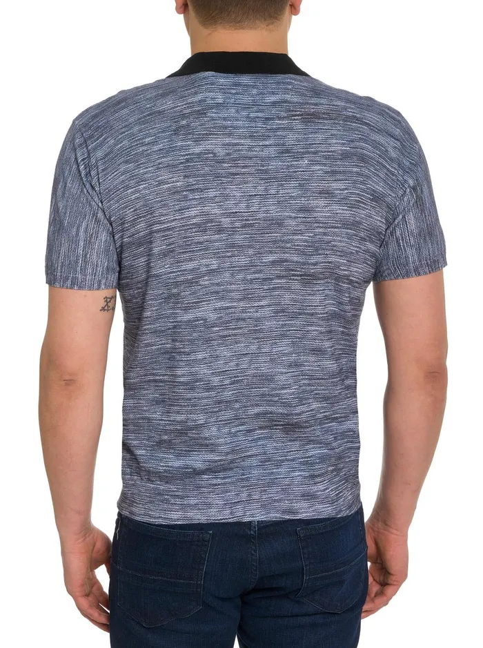 Men Polos and TShirts Robert Graham THE STATIC SWEATER POLO Grey