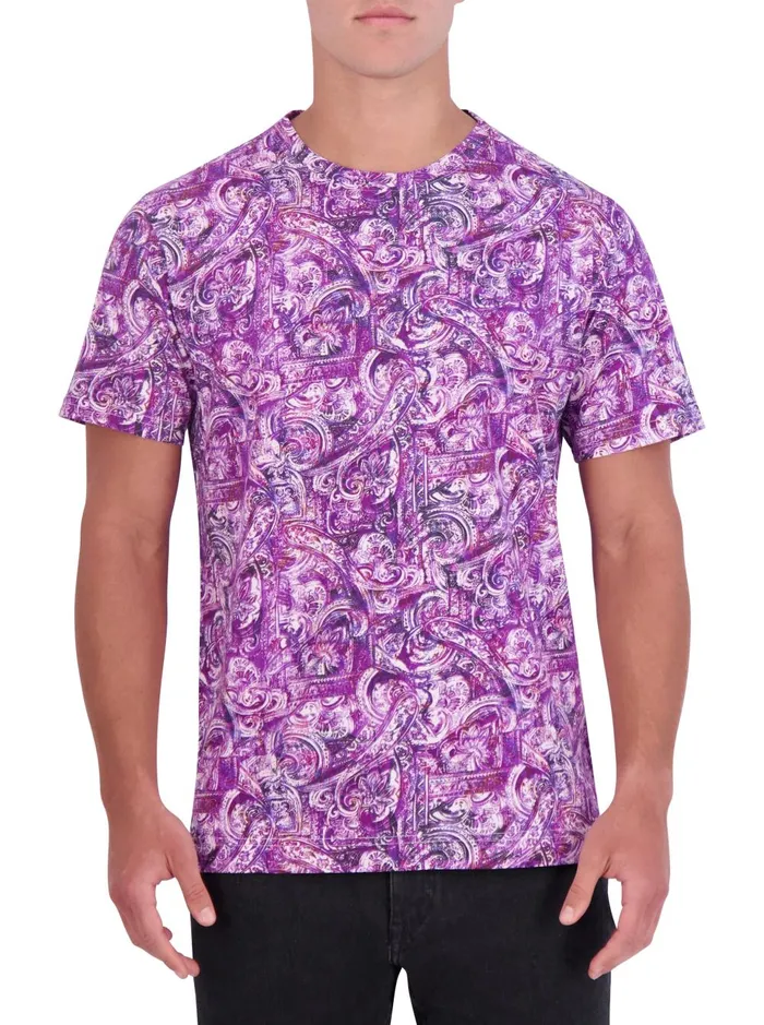 Men Polos and TShirts Robert Graham TOBIN GRAPHIC TSHIRT Purple