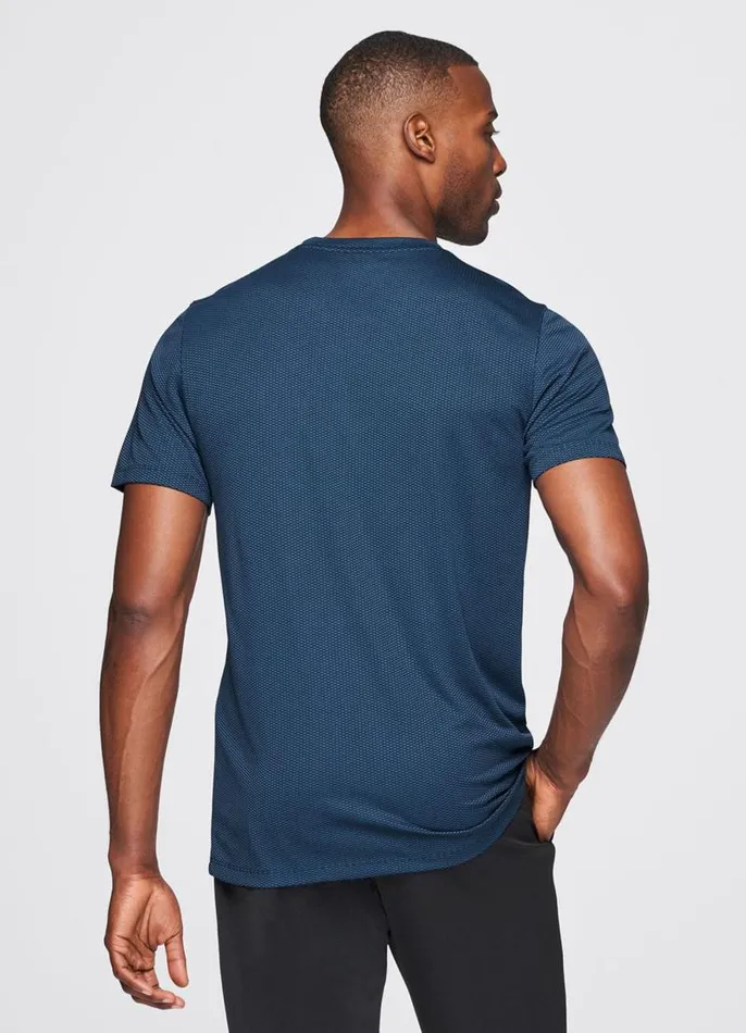 Men Prime Textured Workout Tee Dark Teal RBX Active TShirts
