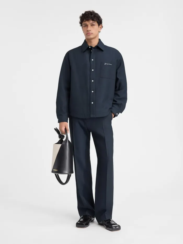 Men Shirts JACQUEMUS The Boulanger Shirt Dark Navy