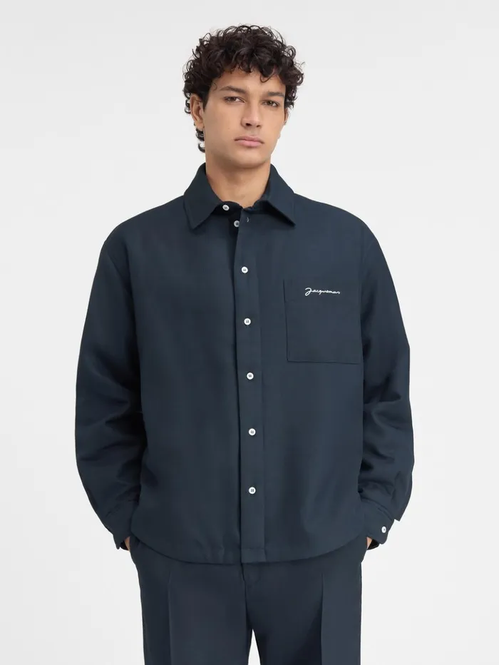 Men Shirts JACQUEMUS The Boulanger Shirt Dark Navy Men Shirts JACQUEMUS The Boulanger Shirt Dark Navy