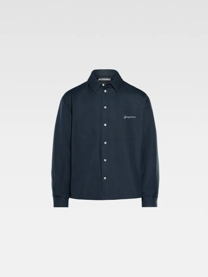 Men Shirts JACQUEMUS The Boulanger Shirt Dark Navy Men Shirts JACQUEMUS The Boulanger Shirt Dark Navy