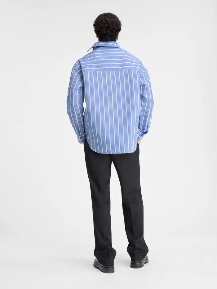 Men Shirts JACQUEMUS The Cuadro Shirt Jacquard Bluewhite Men Shirts JACQUEMUS The Cuadro Shirt Jacquard Bluewhite