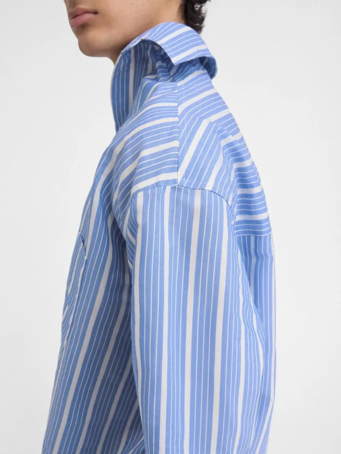 Men Shirts JACQUEMUS The Cuadro Shirt Jacquard Bluewhite Men Shirts JACQUEMUS The Cuadro Shirt Jacquard Bluewhite