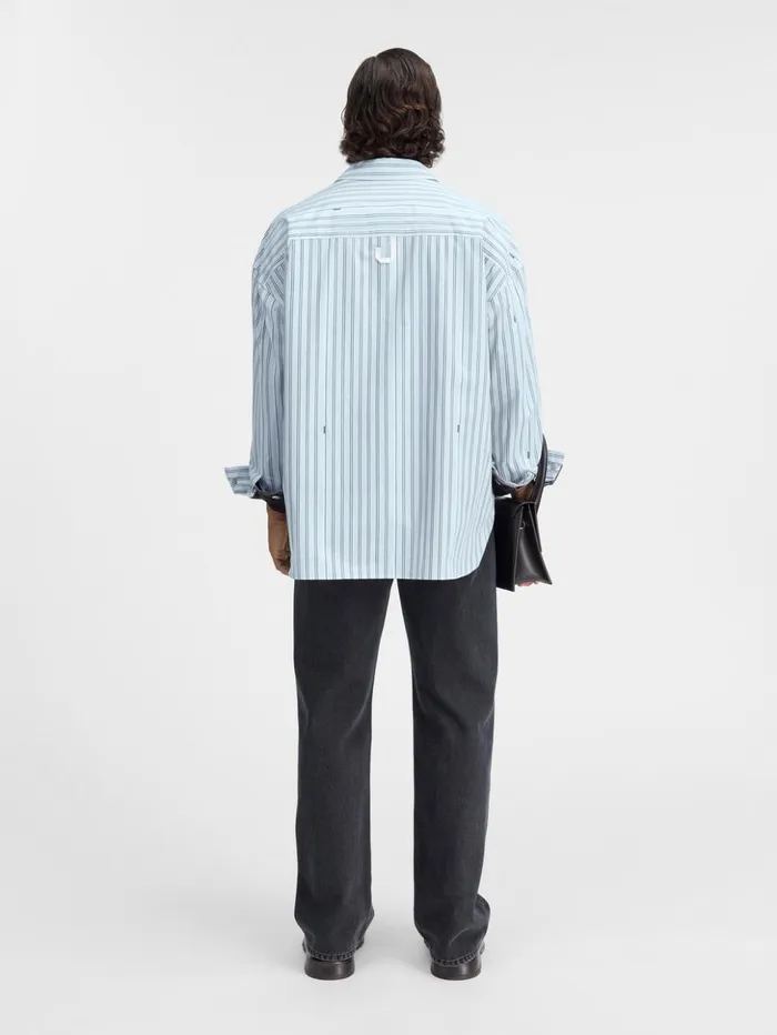 Men Shirts JACQUEMUS The Longsleeve Shirt Print Blue Stripes Men Shirts JACQUEMUS The Longsleeve Shirt Print Blue Stripes