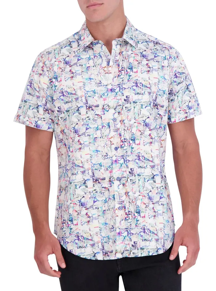Men Short Sleeve Button Down Shirts Robert Graham ACKER SHORT SLEEVE BUTTON DOWN SHIRT Multi