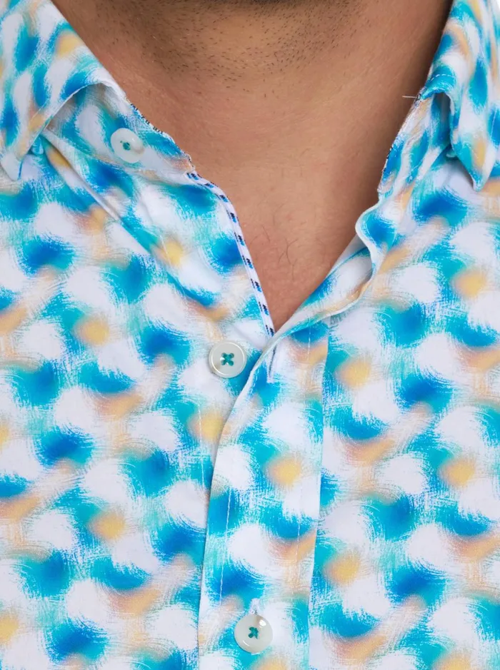 Men Short Sleeve Button Down Shirts Robert Graham HEWLETT SHORT SLEEVE BUTTON DOWN SHIRT Multi