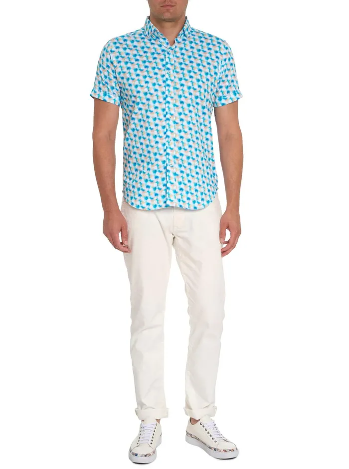 Men Short Sleeve Button Down Shirts Robert Graham HEWLETT SHORT SLEEVE BUTTON DOWN SHIRT Multi