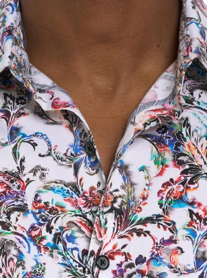 Men Short Sleeve Button Down Shirts Robert Graham MONSOON SHORT SLEEVE BUTTON DOWN SHIRT Multi