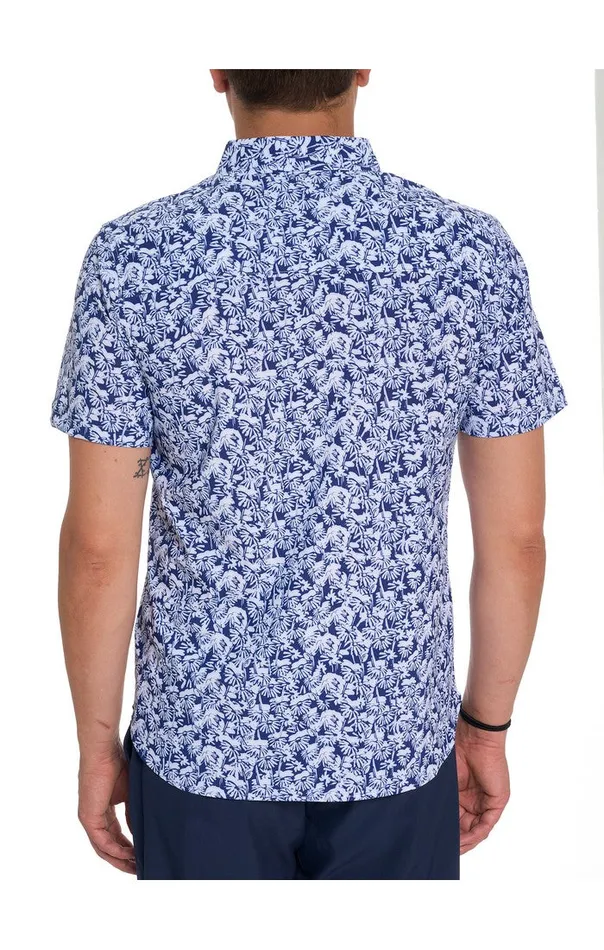 Men Short Sleeve Button Down Shirts Robert Graham RED FORD PERFORMANCE SHORT SLEEVE KNIT SHIRT Multi