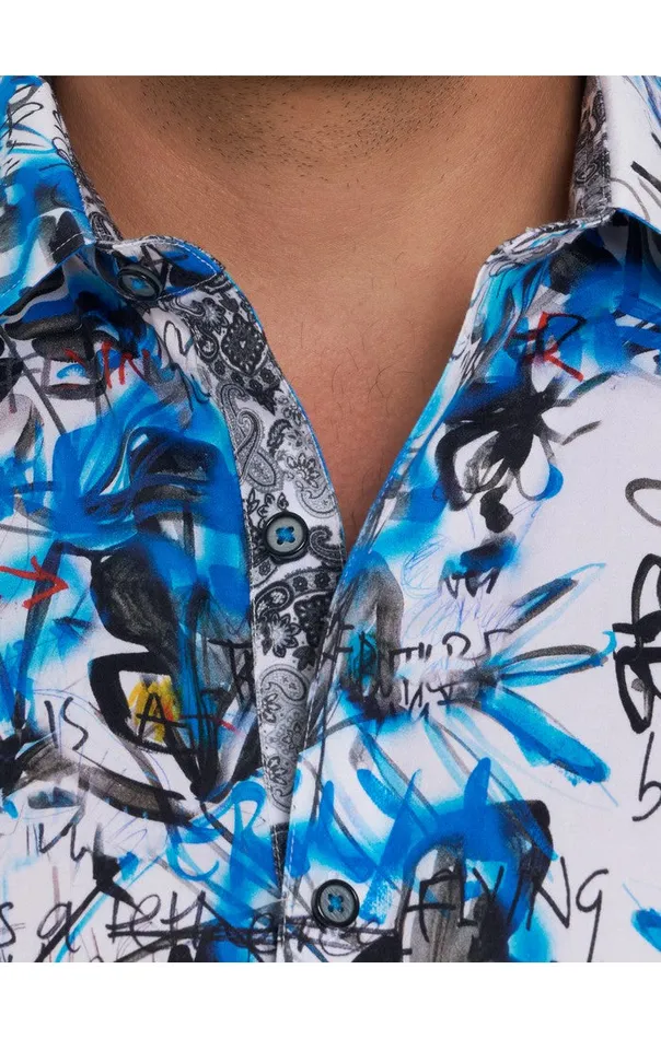Men Short Sleeve Button Down Shirts Robert Graham SPICOLI SHORT SLEEVE BUTTON DOWN SHIRT Classic