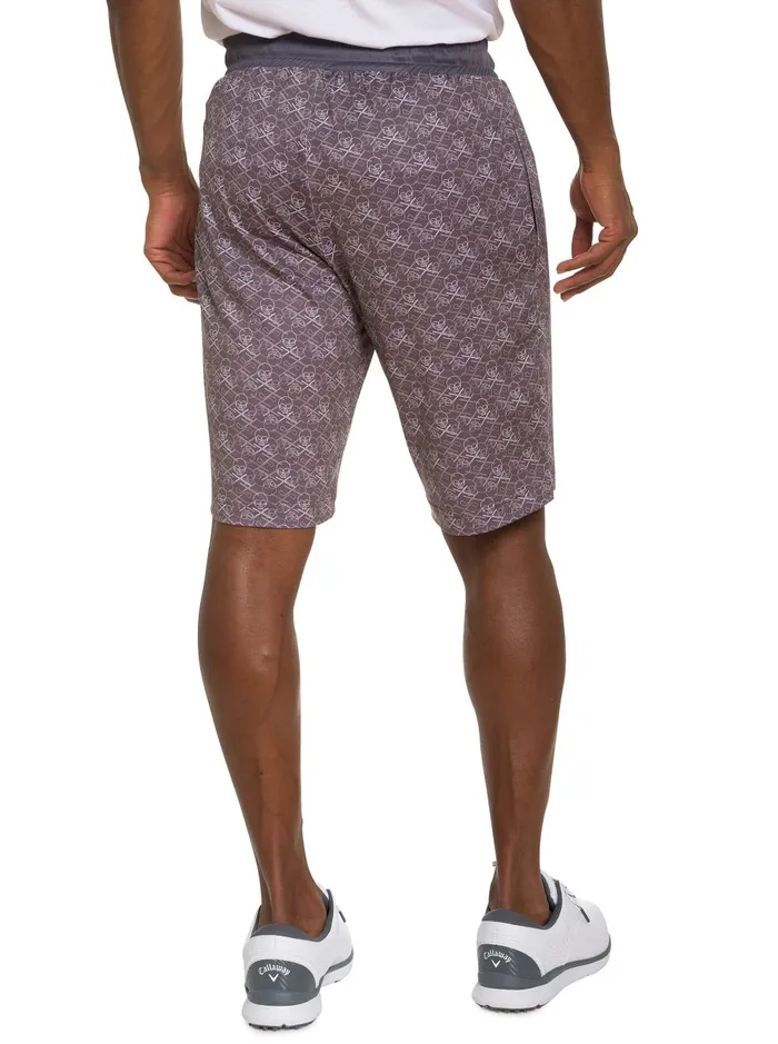 Men Shorts and Swim Robert Graham IRON SKULL KNIT SHORTS Grey