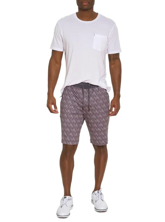 Men Shorts and Swim Robert Graham IRON SKULL KNIT SHORTS Grey