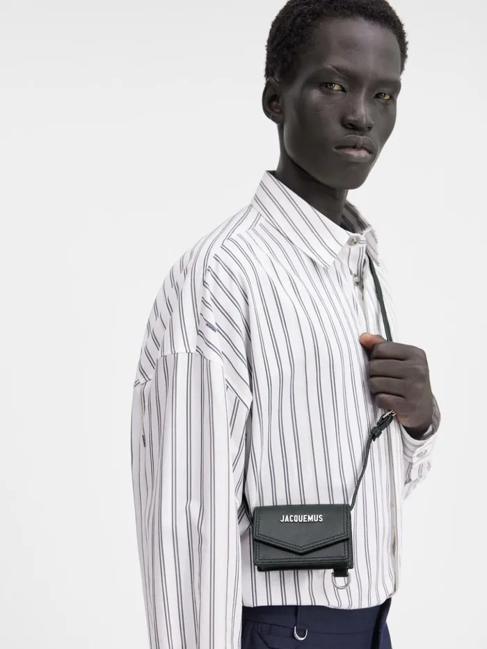 Men Small Leather Goods JACQUEMUS The Azur Cardholder Black