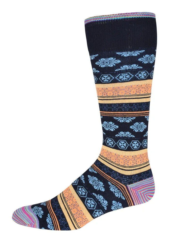 Men Socks Robert Graham TAINO SOCKS Navy