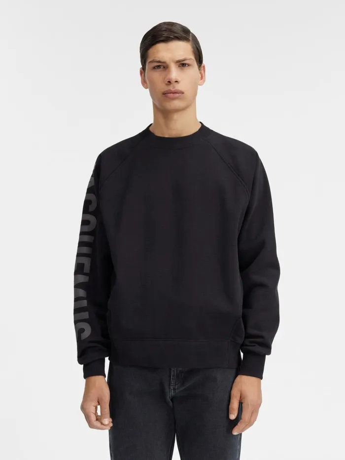 Men Sweatshirts and Joggings JACQUEMUS The Typo Sweatshirt Black