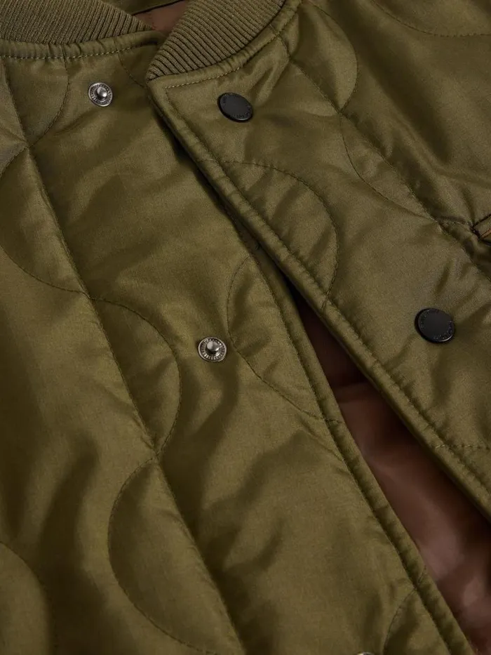 Men Tenby Quilted Jacket Khaki Green White Stuff Coats and Jackets
