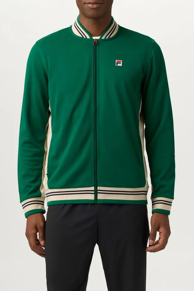 Men Tennis Fila Performance Iconic Settanta Jacket 898 Green Jacketangorafila Navy