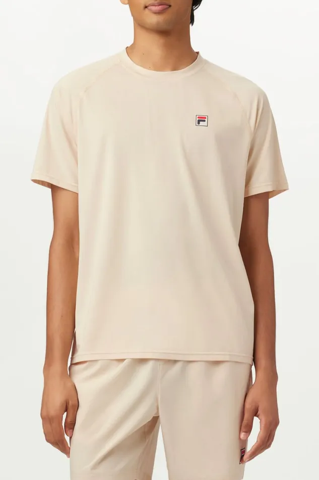Men Tennis Fila Short Sleeve Crewneck 920 Angora