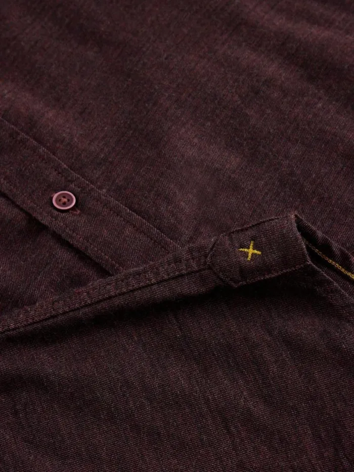 Men Textured Slub LS Shirt Dk Plum White Stuff Shirts Men Textured Slub LS Shirt Dk Plum White Stuff Shirts