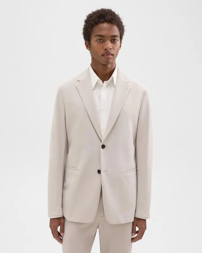 Men Theory Blazers Jackets Clinton Blazer In Precision Ponte Putty