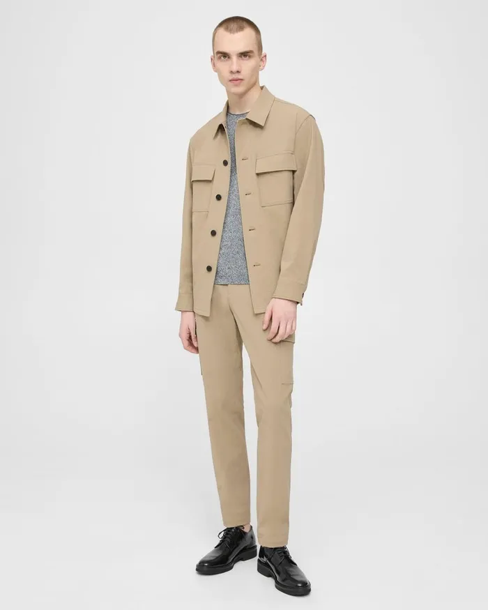 Men Theory Blazers Jackets Clyfford Shirt Jacket In Neoteric Twill Bark