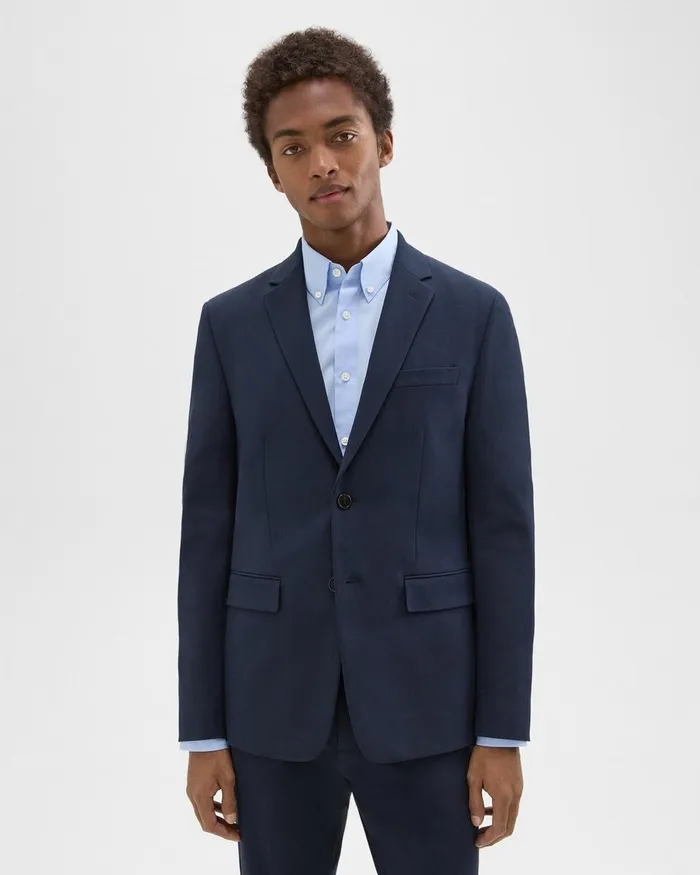 Men Theory Blazers Jackets Morton Blazer In Stretch Cotton Baltic