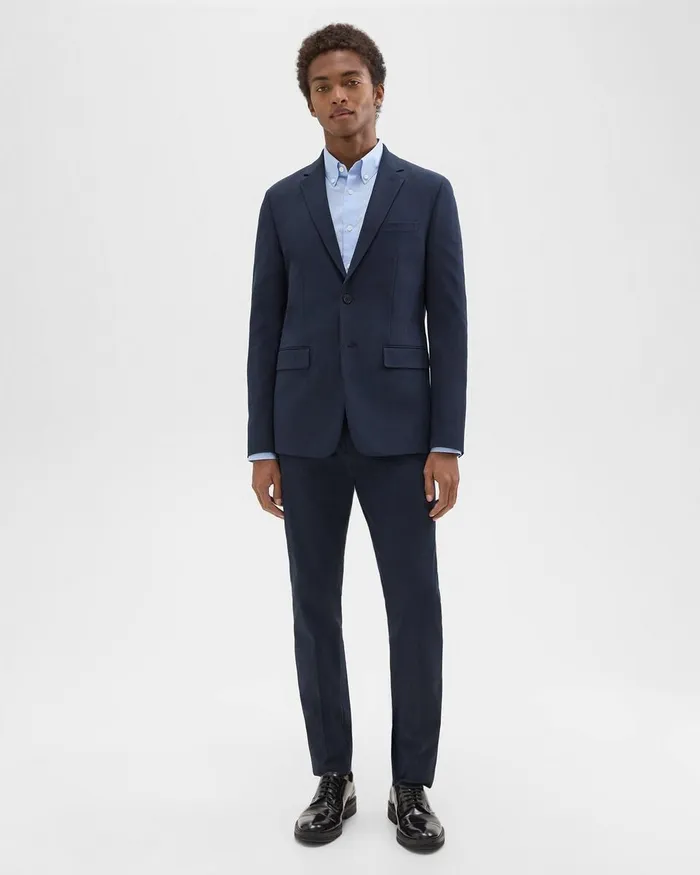 Men Theory Blazers Jackets Morton Blazer In Stretch Cotton Baltic