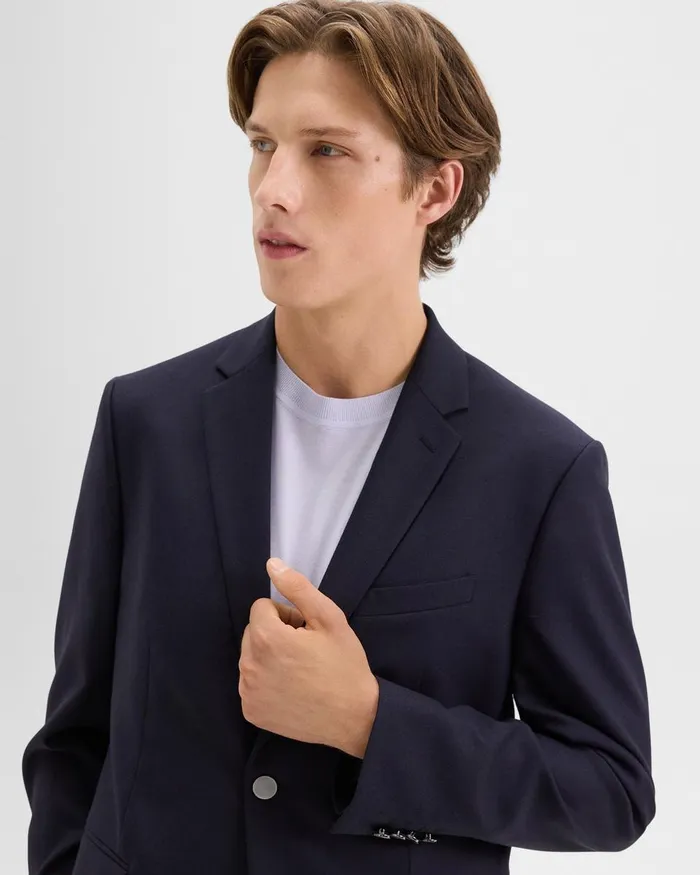 Men Theory Blazers Jackets Nostrand Blazer In Stretch Flannel Dark Navy