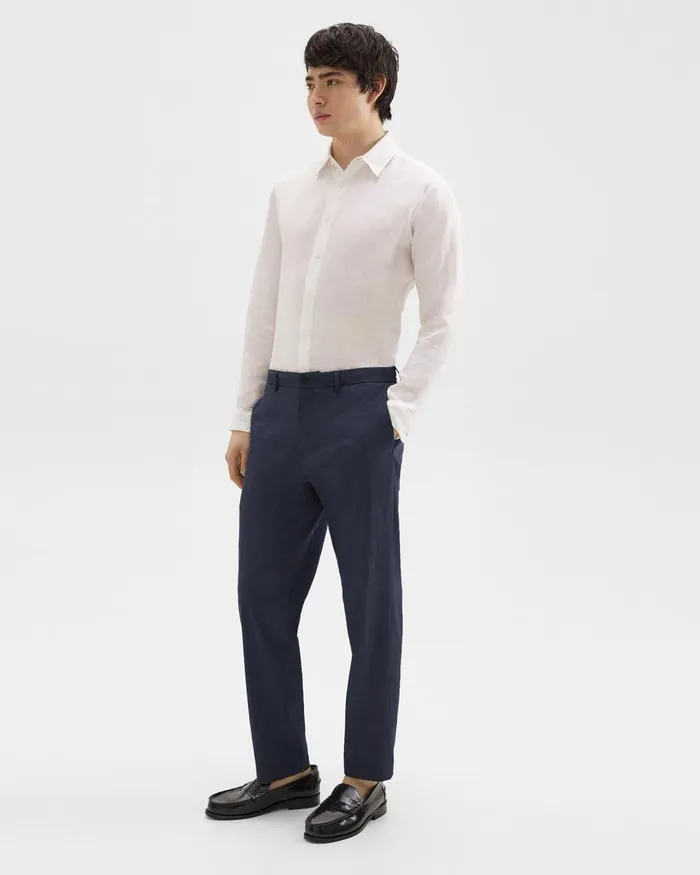 Men Theory Pants Curtis Drawstring Pant In Good Linen Space