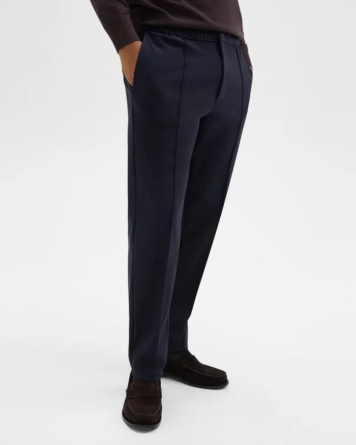 Men Theory Pants Curtis Drawstring Pant In Precision Ponte Baltic