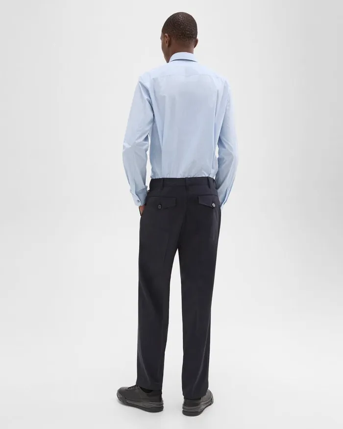 Men Theory Pants Relaxed Virgin Wool Pant Midnight