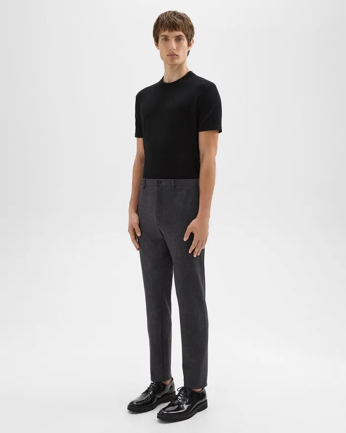 Men Theory Pants Zaine Pant In Printed Precision Ponte Grey Melange