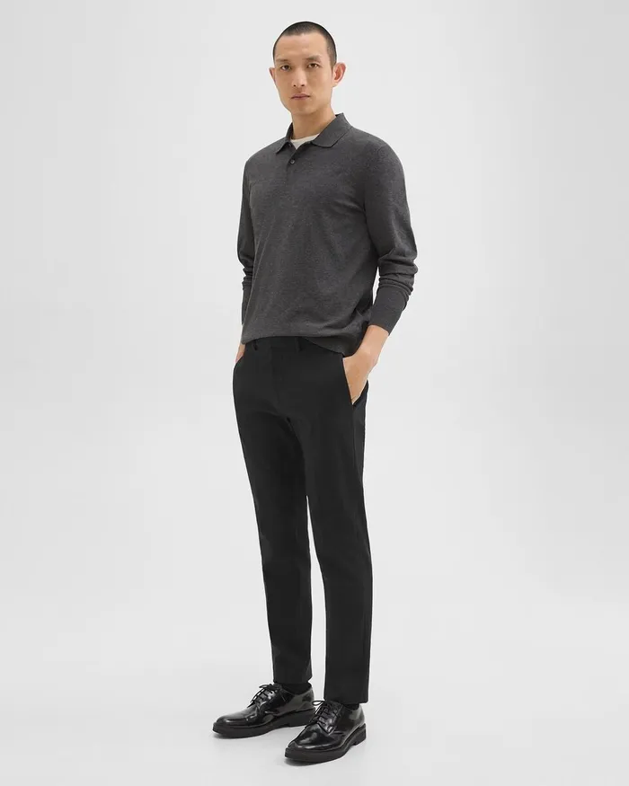 Men Theory Pants Zaine Pant In Stretch Cotton Black