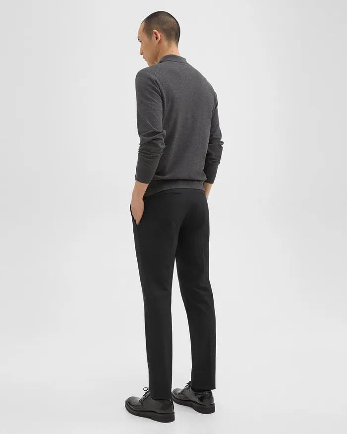 Men Theory Pants Zaine Pant In Stretch Cotton Black