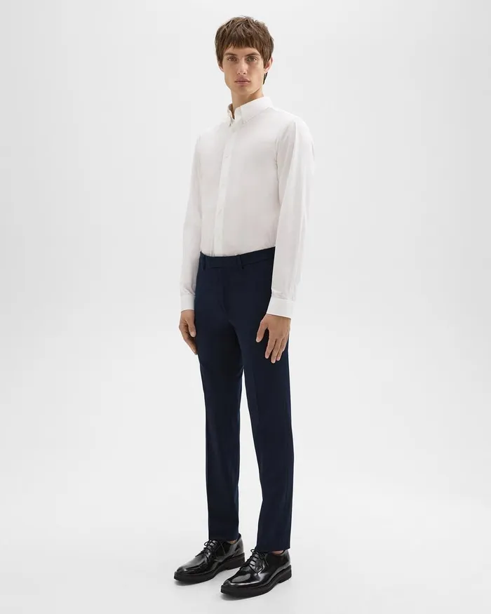 Men Theory Pants Zaine Tab Pant In Textured Gabardine Baltic