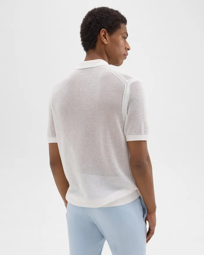 Men Theory Shirts Cairn ShortSleeve Shirt In Cotton Ivory