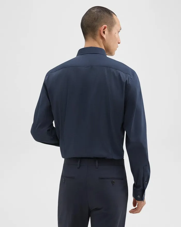 Men Theory Shirts Sylvain Shirt In Good Cotton Eclipse