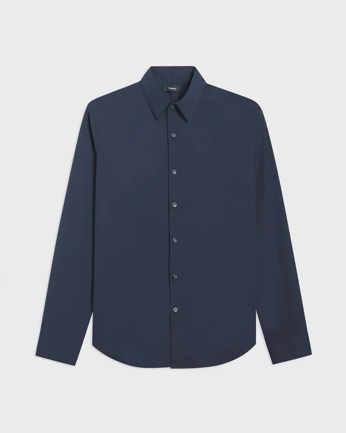 Men Theory Shirts Sylvain Shirt In Good Cotton Eclipse
