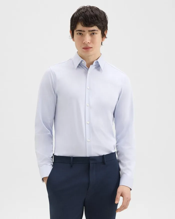 Men Theory Shirts Sylvain Shirt In Structure Knit Olympic