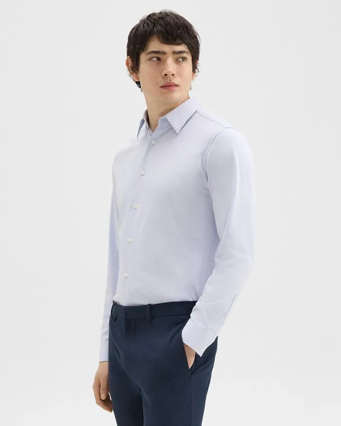 Men Theory Shirts Sylvain Shirt In Structure Knit Olympic
