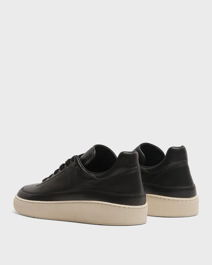 Men Theory Shoes Sneaker In Leather Black