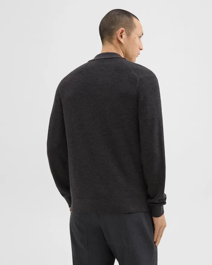 Men Theory Sweaters Cardigans Johnny Collar Sweater In Merino Wool Mink Melange