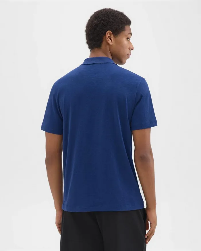 Men Theory TShirts Polos Bron Polo Shirt In Slub Cotton Ocean