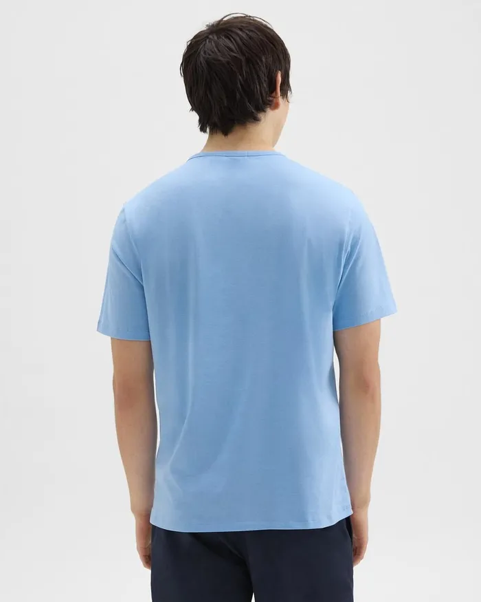 Men Theory TShirts Polos Precise Tee In Pima Cotton Jersey Powder Blue