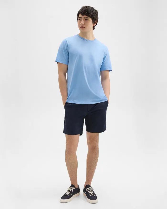Men Theory TShirts Polos Precise Tee In Pima Cotton Jersey Powder Blue