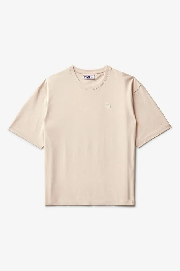 Men Tops and TShirts Fila Apex Relaxed Box Tee 922 Brazilian Sand