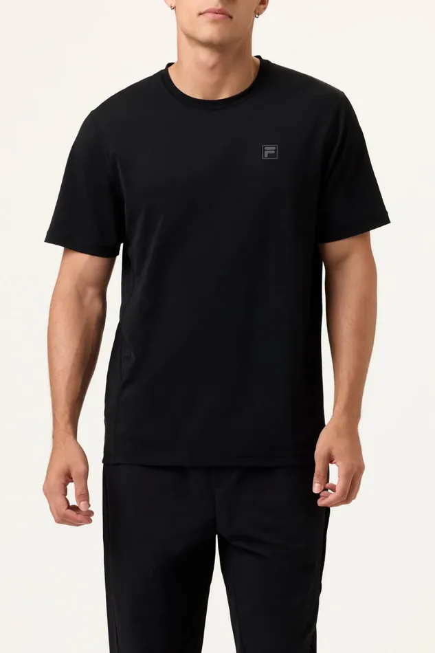 Men Tops and TShirts Fila Everyday Ace Tee 001 Black Men Tops and TShirts Fila Everyday Ace Tee 001 Black